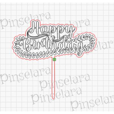 Laser Cut File, Caketopper Geburtstag, Happy Birthday, Hochzeitstorte Dekoration, Digitaler Download Lasercutfile