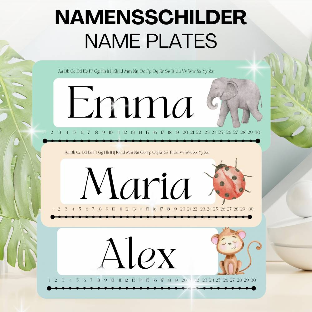 Namensschilder für die Grundschule für Lehrer, zum Basteln, PDF zum ...