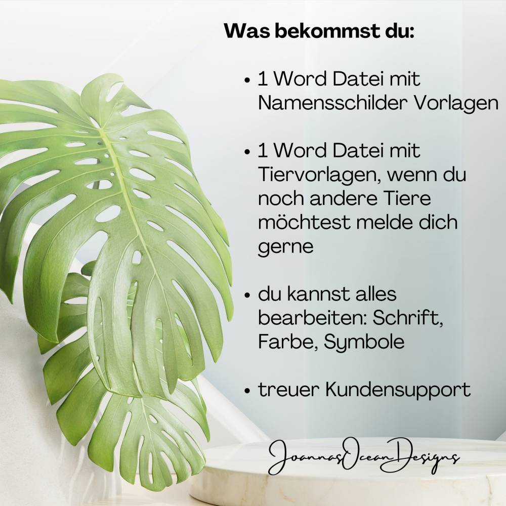 Namensschilder für die Grundschule für Lehrer, zum Basteln, PDF zum Ausdrucken, personalisierter Name mit Tiermotiv Bild 5