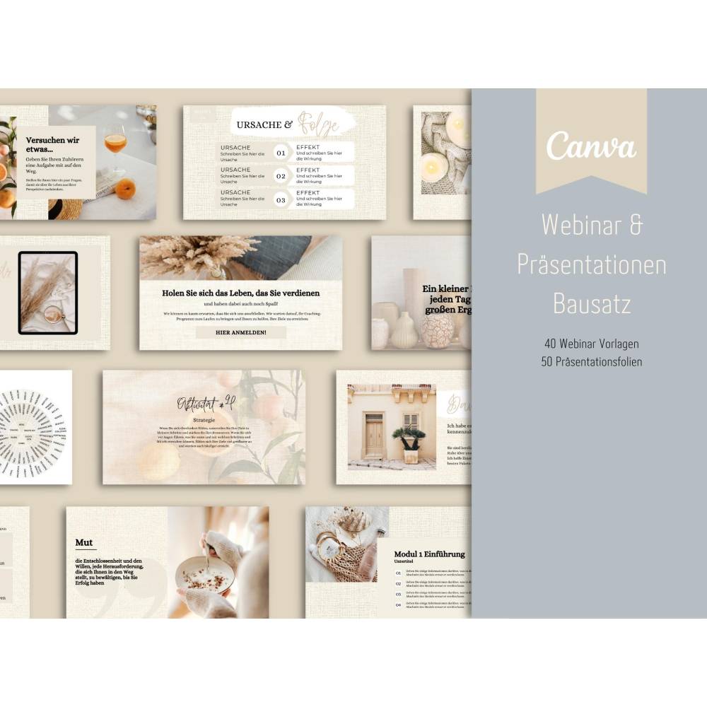 Life Coaching Canva-Vorlagen Paket auf DEUTSCH, Social Media, Arbeitsblätter, E-Book etc. Bild 5