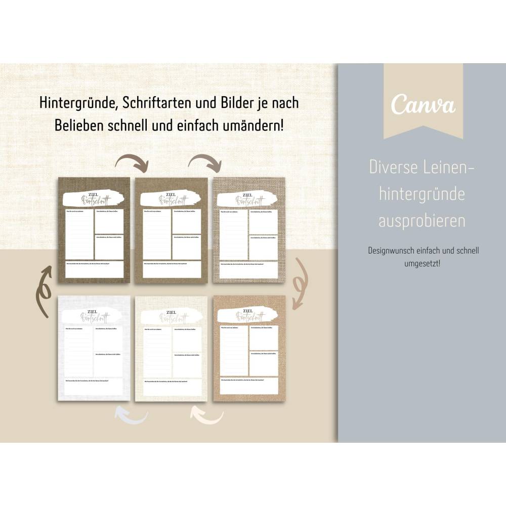 Life Coaching Canva-Vorlagen Paket auf DEUTSCH, Social Media, Arbeitsblätter, E-Book etc. Bild 7