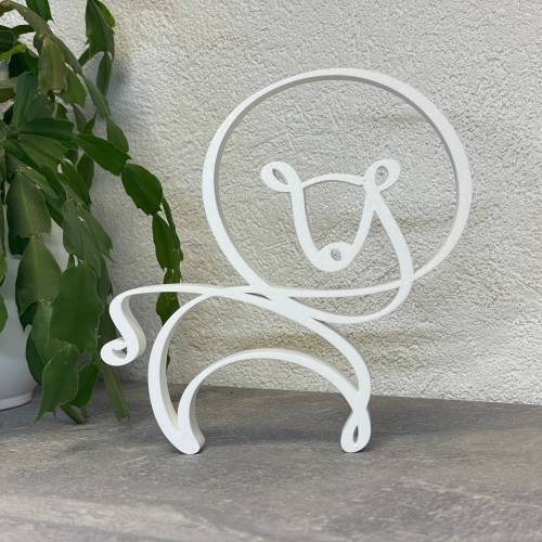 One Line Art Statue Sternzeichen "Löwe" für deine Home Deko - über 50 Farben