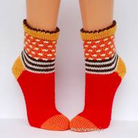 Socken Strümpfe Wollsocken Kuschelsocken handgestrickt 38/39
