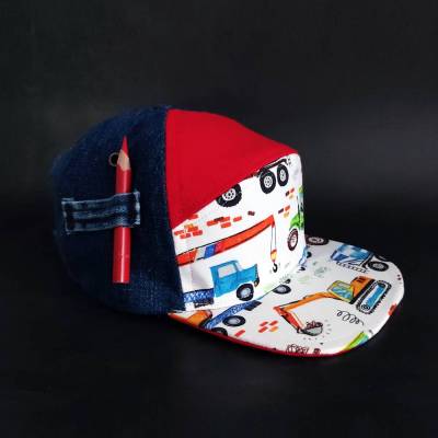 6-Panel-Cap Upcycling | BOB | Snapback, Flat-Visor, Schnallenverschluss | RÄUBERKIND
