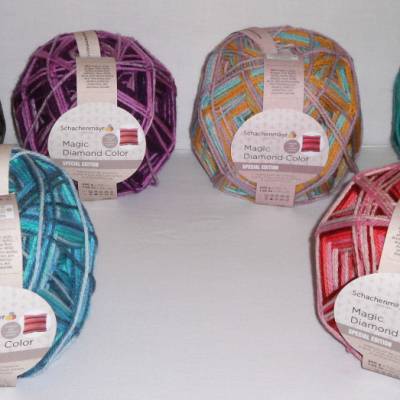 47,50 € /1 kg Schachenmayr 'Magic Diamond Color' etwas dickeres Garn/Wolle mit Streifen-Print in 6 Farbvarianten