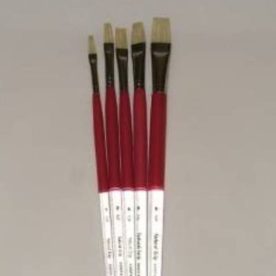 Borstenpinsel W&N Natural Grip Flach mit langem Stiel