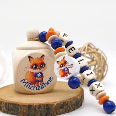 Zahndose mit Name Fuchs Junge Milchzahndose Geschenkidee