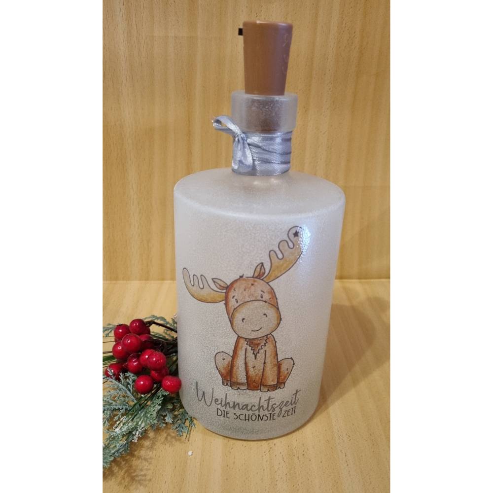 LED-Flasche „Weihnachtszeit ist die schönste Zeit“