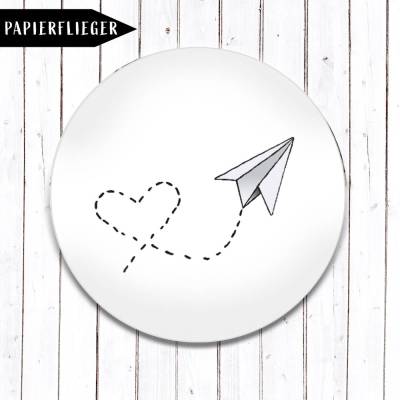 Papierflieger Love Button in 3 Größen nach Wahl