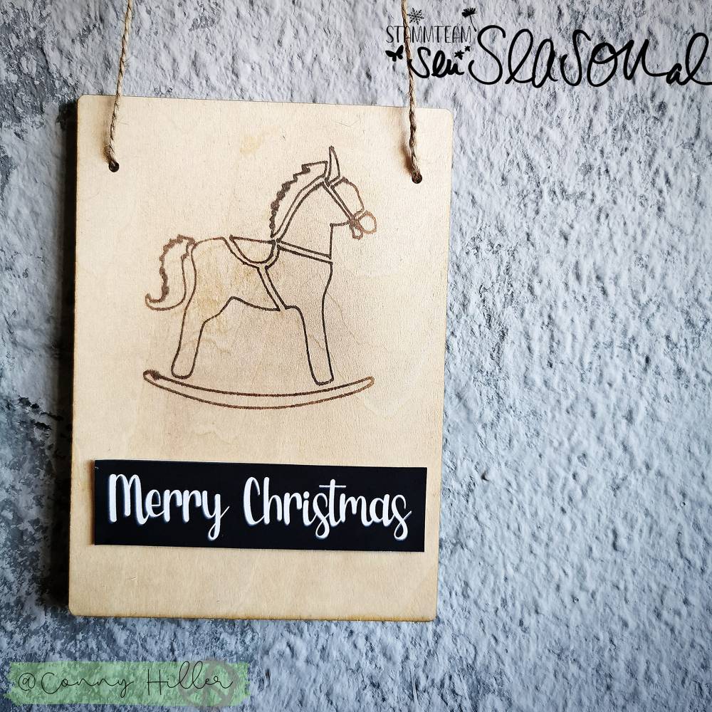 Digipapierset Schaukelpferd, weihnachtliches Papier mit vielen Digistamps und Schneidedateien, Design von senSEASONal Bild 5