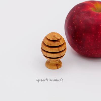 Handgedrechselter Laubbaum –  kugelig „Bauh.-Baum“ Natur Gartenholz Apfel nachhaltig Weihnachtsde