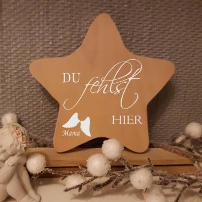 Erinnerung an ein Sternenkind, Andenken für Sterneneltern, Geschenk mit individueller Gestaltung, Beerdigung, Trauerges