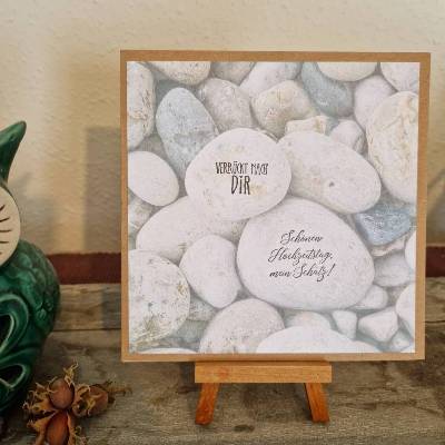 Hochzeitskarte - Hochzeitstag - Steinmotive