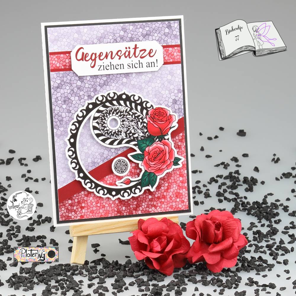 Digiset und Plott Yin und Yang mit Rosen Bild 7