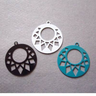 4x filigrane Charms Metallanhänger 3 Farben zur Auswahl