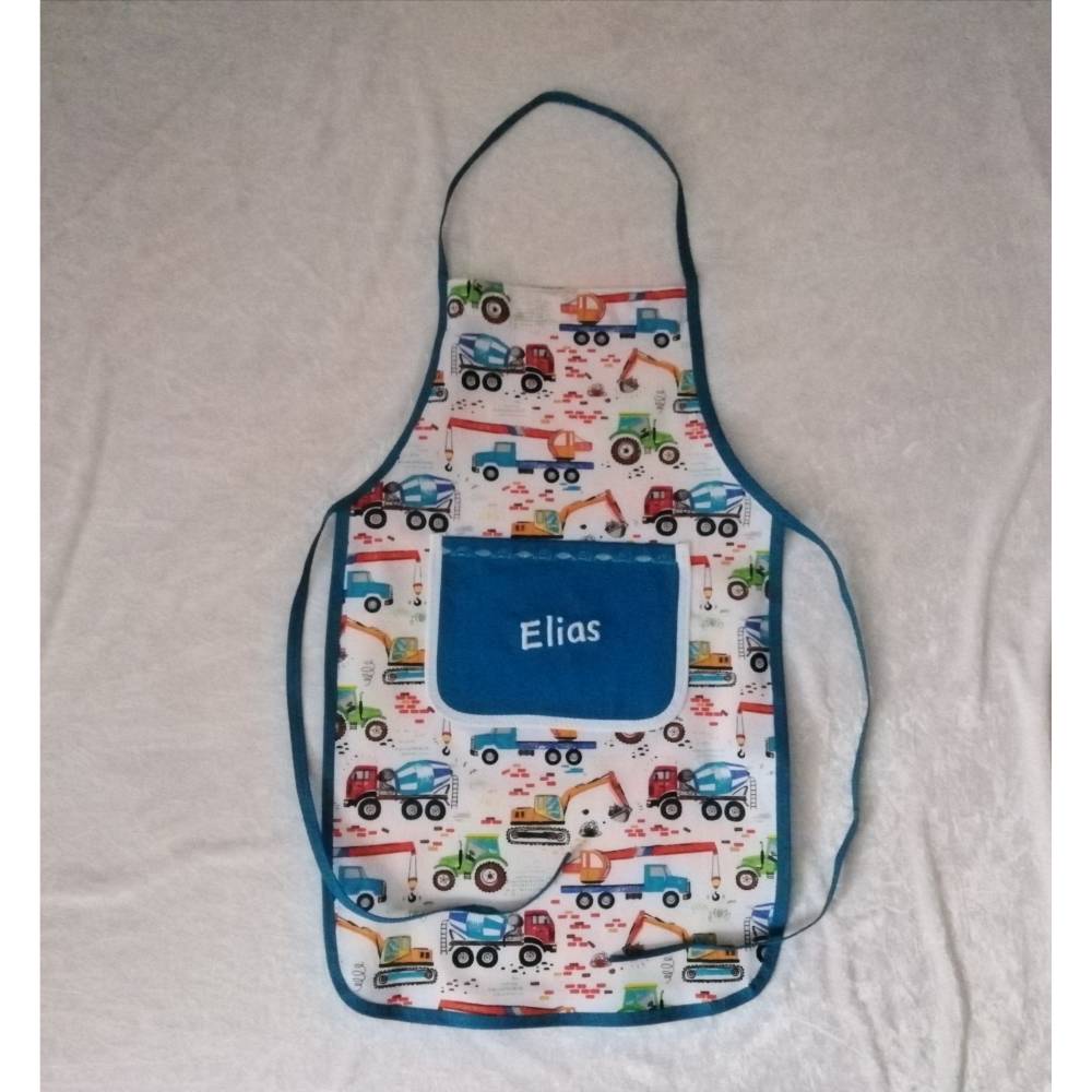 Personalisierte Kinderschürze mit Namen – Handgefertigt aus Baumwolle – Geschenkidee für kleine Köche