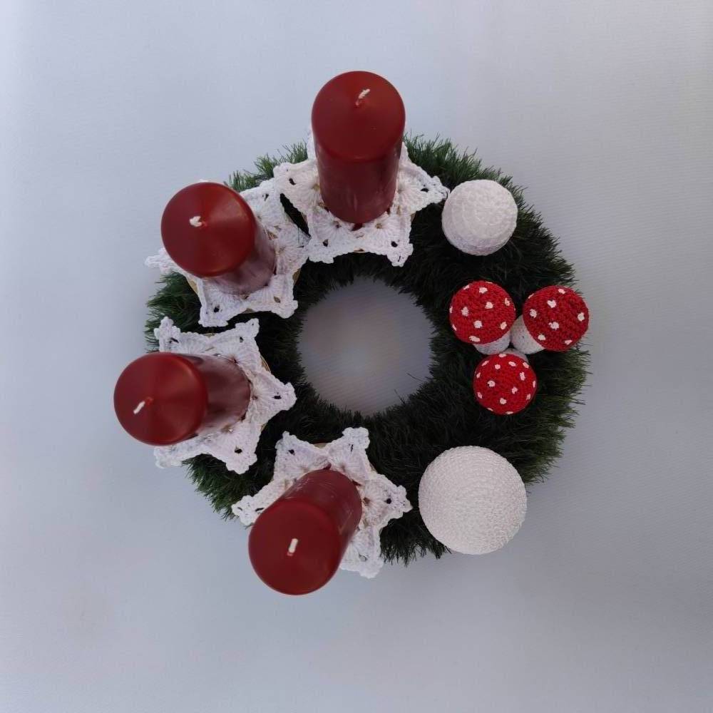 Adventskranz mit echten Kerzen