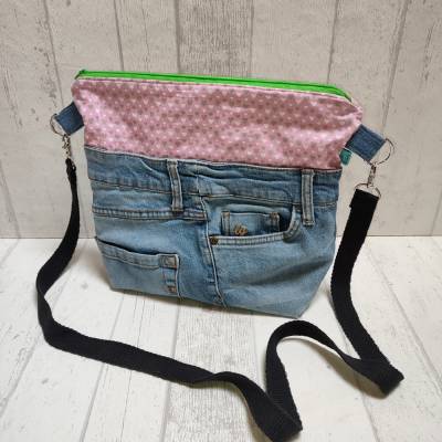 Handtasche - Umhängetasche - cooles Jeansupcycling