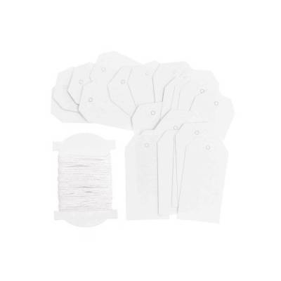 Geschenkanhänger weiß 24 Stück