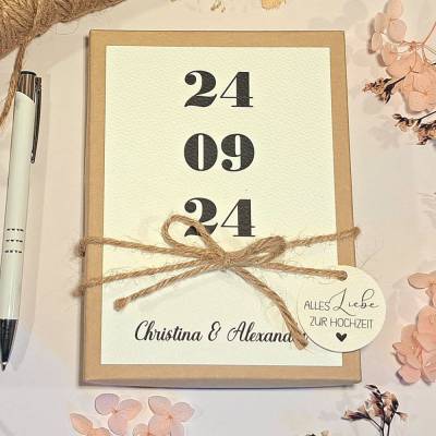 Personalisiertes Geldgeschenk zur Hochzeit | personalisiertes Hochzeitgeschenk | Geschenkverpackung