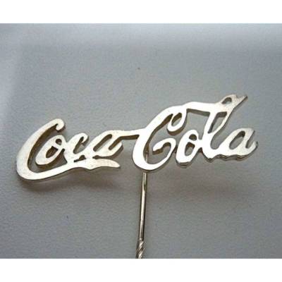 Große 925 Sterling Silber Coca Cola Anstecknadel (Mitarbeiter/Jubilar) Rarität