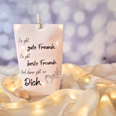 Lichtertüte mit Spruch / Mitbringsel / Wohn Accessoires Dekoration / Geschenkidee unter 10€