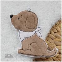 Applikation/Aufnäher/Bügelbild/Patches  Hund mit Halstuch