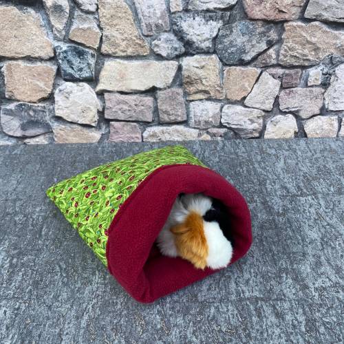 KuschelSack / Schlafsack / KuschelHöhle  Meerschweinchen Marienkäfer Beere