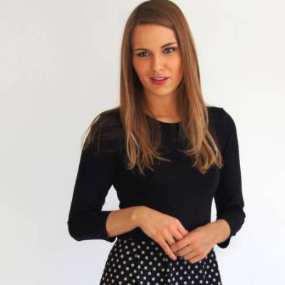 Kleid mit Ballonrock Punkt schwarz weiß