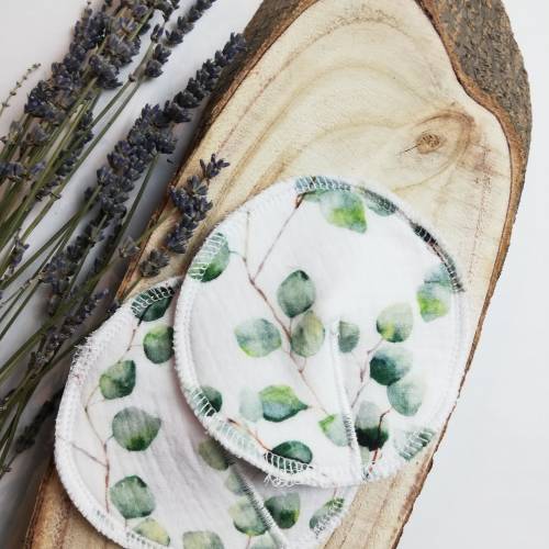 Wiederverwendbare Stilleinlagen aus BioBaumwolle, 3-lagig Hütchenform, Stillpads Zerowaste waschbare Stillhelfer umweltf