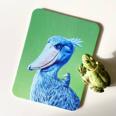 Kunztpad - Mousepad "Der Schuhschnabelfrosch", Mauspad, Frosch, Büro Geschenk, Arbeitsplatz, Schreib