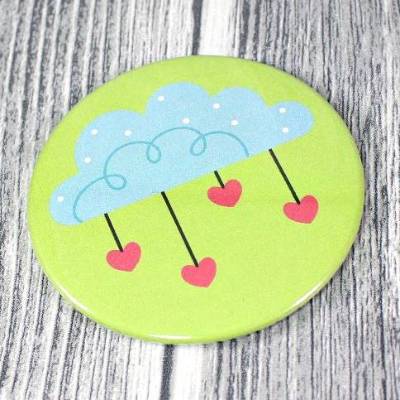 Niedlicher Kühlschrankmagnet Ø 58mm Magnet Wolke Herzchen Küche Kawaii Geschenkidee Pinnwand Erinneru