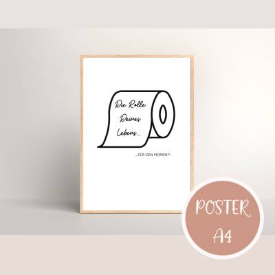 lustiges Poster zum Ausdrucken - Gäste-WC Poster, Wandbild Download