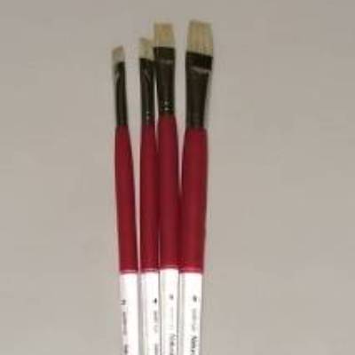Borstenpinsel W&N Natural Grip Short Flat mit langem Stiel