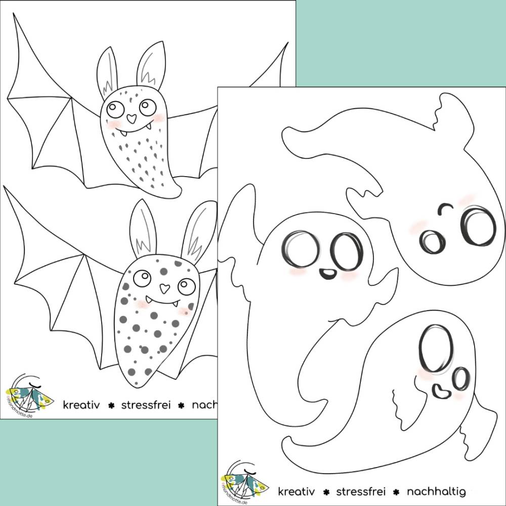 Halloween Ausmalbilder Bild 1