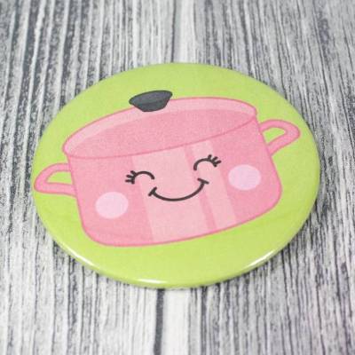 Niedlicher Kühlschrankmagnet # Ø 58mm Magnet Topf Küche Kawaii Geschenkidee Pinnwand Erinnerung Cute