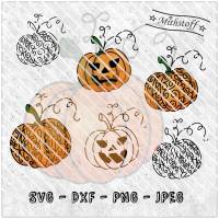 Plotterdatei - Herbst Kürbis - SVG - DXF - Datei - Mithstoff - Kürbisse - Mandala