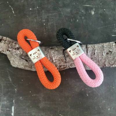 Katzenfreunde, Schlüsselanhänger aus Segeltau in unterschiedlichen Farben, schönes Geschenk zu Weihnachten