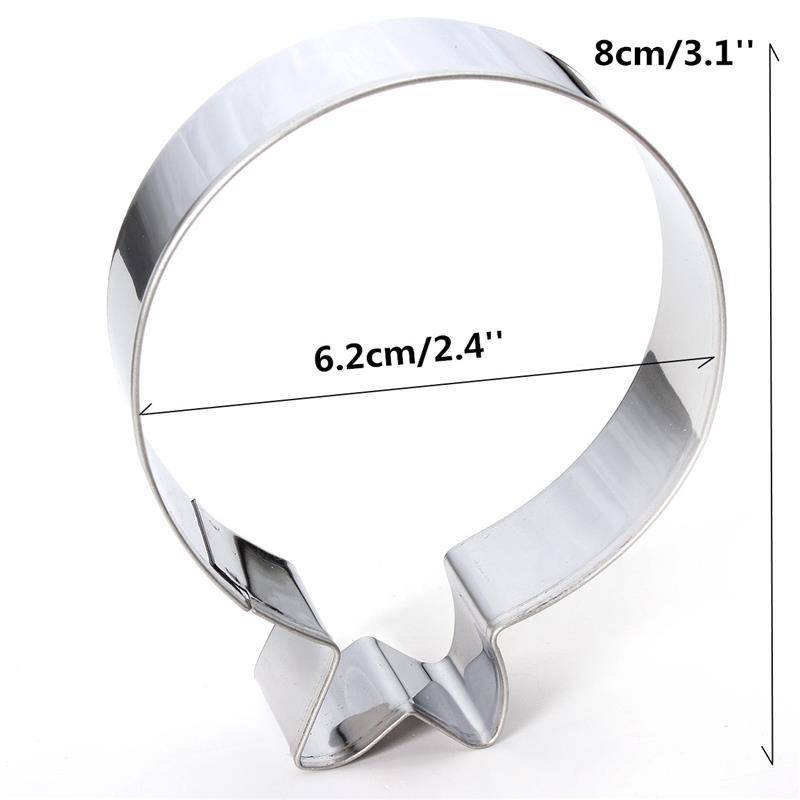 Ausstechform Keks, Edelstahl, Plätzchen, Form für Gebäck, backen, Formen ,80x62mm