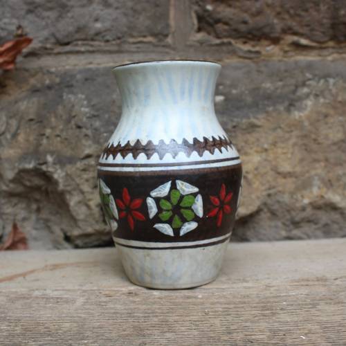 kleine Jasba Vase 172 /15 Handgemalt Keramik 50er Jahre West Germany