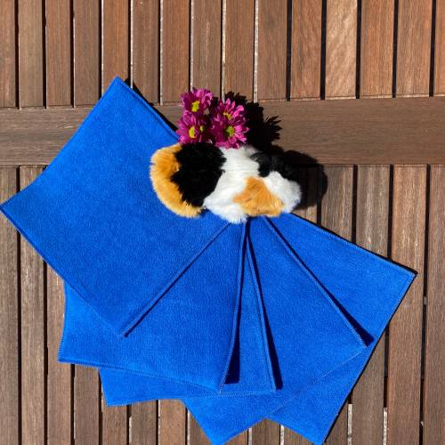 DiBi's PipiPad* 5-Set urindichte Pipipads für Kuschelsäcke Meerschweinchen  ca 28 x28 cm -royalblau-