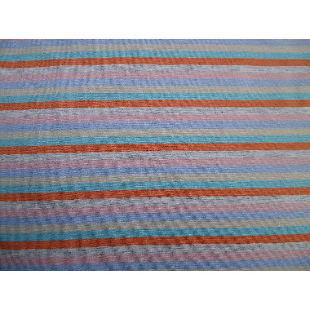 Großer Jersey-Rest 1,60m Ringel pastellfarben Bild 1