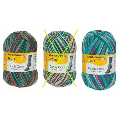 74,90 € / 1 kg Schachenmayr/Regia ’Candy Color’ 4-fädig/4-fach Sockenwolle Wolle Garn stricken in zwei Farbvarianten
