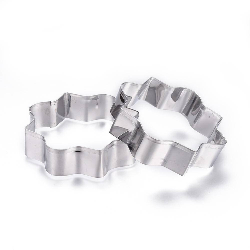 Ausstechform Flocke, Edelstahl, Plätzchen, Form für Gebäck, backen, Formen, 76x76mm
