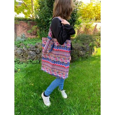 Mom's bag, Shopper XXL - Canvas Cotton mit Portemonnaie und Kosmetiktasche