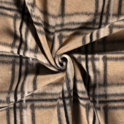Mantel- und Jackenstoff mit Wollanteil gebürstet Karos  Oeko-Tex Standard 100(1m/24,-€ )