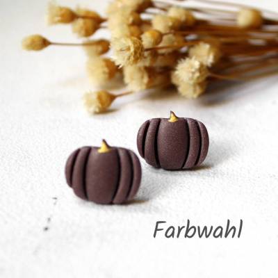 Kürbis • Ohrstecker Polymer Clay | Ohrschmuck | Geschenkidee Frau | Freundin | Schwester | Mama