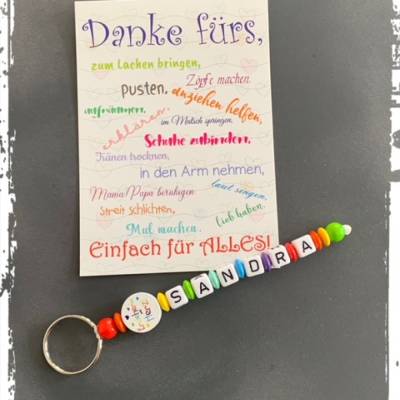 Schlüsselanhänger personalisiert, Erzieherin mir Herz!