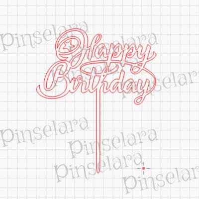 Laser Cut File, Caketopper Geburtstag, Happy Birthday, Hochzeitstorte Dekoration, Digitaler Download Lasercutfile