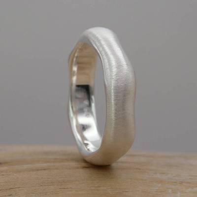 Ring "Smoothie" Silber 925 organische, fließende Form, ein Ring ohne Ecken und Kanten,